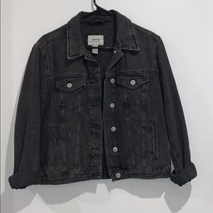 Forever 21 Black Washed Out Denim Jacket